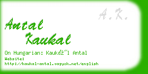 antal kaukal business card